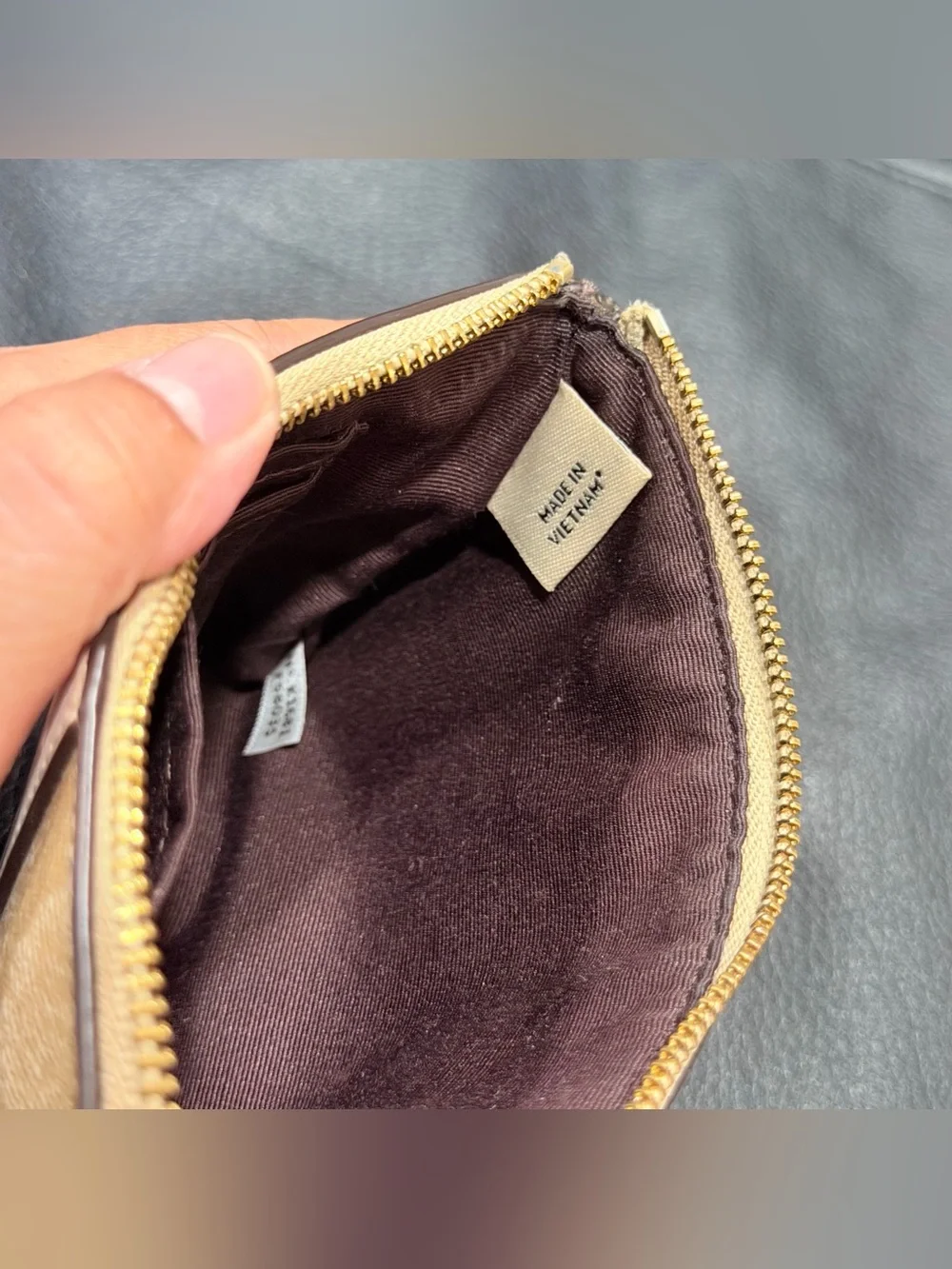 Coach Corner Zip Wristlet